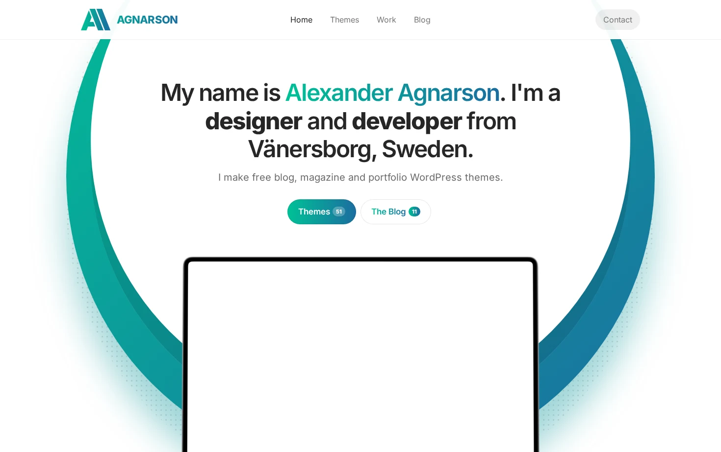 Alexander Agnarson 页面快照